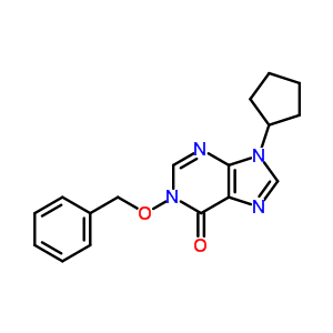 9-環(huán)戊基-1,9-二氫-1-(苯基甲氧基)-6H-嘌呤-6-酮結(jié)構(gòu)式_40281-69-4結(jié)構(gòu)式