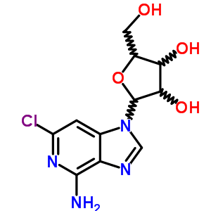 4-氨基-6-氯-1-beta-D-呋喃核糖基咪唑并[4,5-c]吡啶結構式_40656-71-1結構式