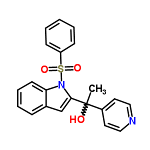 alpha-甲基-1-(苯基磺?；?-alpha-4-吡啶-1H-吲哚-2-甲醇結(jié)構(gòu)式_40899-89-6結(jié)構(gòu)式