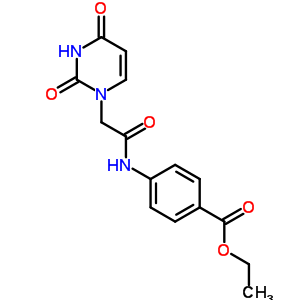 4-[[2-(2,4-二氧代嘧啶-1-基)乙?；鵠氨基]苯甲酸乙酯結(jié)構(gòu)式_4113-91-1結(jié)構(gòu)式