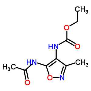 N-(5-乙酰氨基-3-甲基-噁唑-4-基)氨基甲酸乙酯結(jié)構(gòu)式_41230-65-3結(jié)構(gòu)式