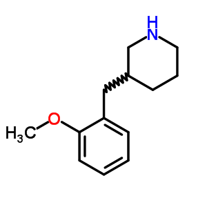 3-(2-甲氧基芐基)哌啶結(jié)構(gòu)式_420137-10-6結(jié)構(gòu)式