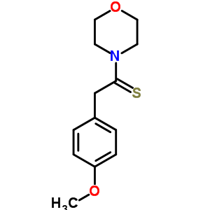 2-(4-甲氧基苯基)-1-(4-嗎啉)乙烷硫酮結(jié)構(gòu)式_42945-78-8結(jié)構(gòu)式