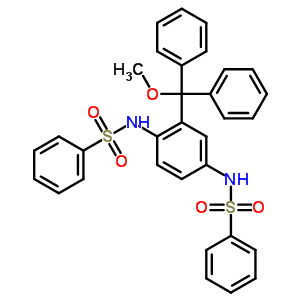 N-[4-(苯磺酰胺)-2-(甲氧基-二苯基-甲基)苯基]苯磺酰胺結(jié)構(gòu)式_43021-10-9結(jié)構(gòu)式