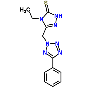 4-乙基-5-(5-苯基-四唑-2-甲基)-4H-[1,2,4]噻唑-3-硫醇結構式_436092-66-9結構式