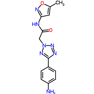 2-[5-(4-氨基-苯基)-四唑-2-基]-n-(5-甲基-異噁唑-3-基)-乙酰胺結(jié)構(gòu)式_436092-90-9結(jié)構(gòu)式