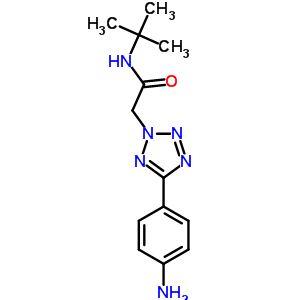 2-[5-(4-氨基-苯基)-四唑-2-基]-N-叔丁基乙酰胺結(jié)構(gòu)式_436092-97-6結(jié)構(gòu)式