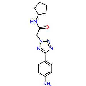 2-[5-(4-氨基-苯基)-四唑-2-基]-n-環(huán)戊基-乙酰胺結(jié)構(gòu)式_436092-98-7結(jié)構(gòu)式
