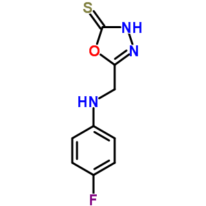 5-[(4-氟-苯基氨基)-甲基]-[1,3,4]噁二唑-2-硫醇結(jié)構(gòu)式_436095-85-1結(jié)構(gòu)式