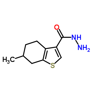 6-甲基-4,5,6,7-四氫-1-苯并噻吩-3-碳酰肼結(jié)構(gòu)式_438211-60-0結(jié)構(gòu)式