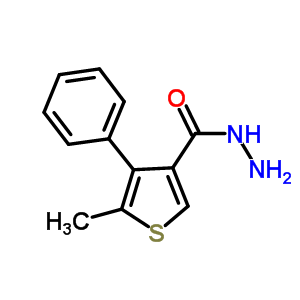 5-甲基-4-苯基噻吩-3-碳酰肼結(jié)構(gòu)式_438216-06-9結(jié)構(gòu)式