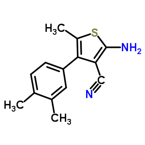 2-氨基-4-(3,4-二甲基苯基)-5-甲基噻吩-3-甲腈結(jié)構(gòu)式_438219-18-2結(jié)構(gòu)式