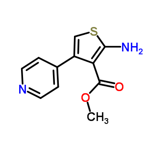 2-氨基-4-吡啶-4-基噻吩-3-羧酸甲酯結(jié)構(gòu)式_438229-64-2結(jié)構(gòu)式