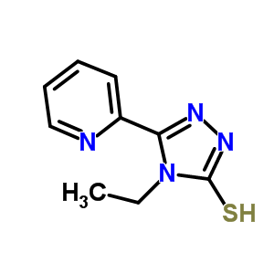 4-乙基-5-吡啶-2-基-4H-1,2,4-噻唑-3-硫醇結(jié)構(gòu)式_438231-11-9結(jié)構(gòu)式