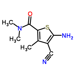 5-氨基-4-氰基-n,n,3-三甲基噻吩-2-羧酰胺結(jié)構(gòu)式_438457-01-3結(jié)構(gòu)式