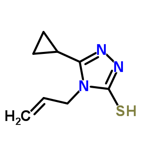 4-烯丙基-5-環(huán)丙基-4H-1,2,4-噻唑-3-硫醇結(jié)構(gòu)式_443917-88-2結(jié)構(gòu)式