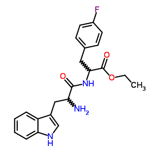 2-[[2-氨基-3-(1H-吲哚-3-基)丙?；鵠氨基]-3-(4-氟苯基)丙酸乙酯結構式_4615-99-0結構式