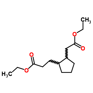 3-[2-(乙氧基羰基甲基)環(huán)戊基]丙酸乙酯結(jié)構(gòu)式_4723-81-3結(jié)構(gòu)式