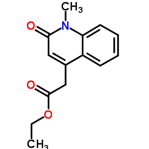 (1-甲基-2-氧代-1,2-二氫-4-喹啉)乙酸乙酯結構式_4764-81-2結構式