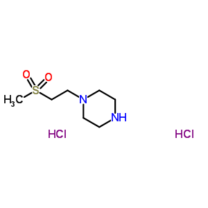 1-(2-(甲基磺?；?乙基)哌嗪雙鹽酸鹽結構式_479065-30-0結構式