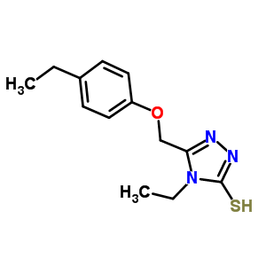 4-乙基-5-[(4-乙基苯氧基)甲基]-4H-1,2,4-噻唑-3-硫醇結(jié)構(gòu)式_491647-36-0結(jié)構(gòu)式