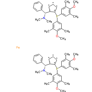 494227-37-1  (Alphar,alphar)-1,1-雙[alpha-(二甲基氨基)芐基]-(s,s)-2,2-雙[雙(4-甲氧基-3,5-二甲基苯基)膦]二茂鐵結(jié)構(gòu)式_494227-37-1結(jié)構(gòu)式