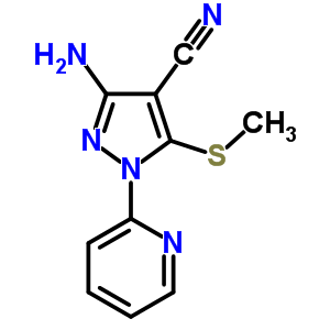 3-氨基-5-(甲基硫代)-1-(2-吡啶)-1H-吡唑-4-甲腈結(jié)構(gòu)式_501656-23-1結(jié)構(gòu)式