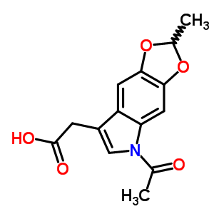 5-乙?；?2-甲基-5H-1,3-二氧代[4,5-f]吲哚-7-乙酸結(jié)構(gòu)式_50332-09-7結(jié)構(gòu)式