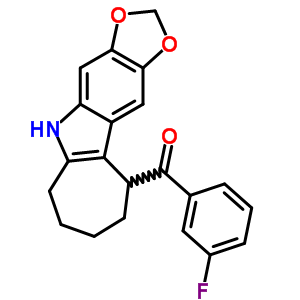 5,6,7,8,9,10-六氫-5-(m-氟苯甲?；?環(huán)庚并[b]-1,3-二氧代[4,5-f]吲哚結(jié)構(gòu)式_50332-30-4結(jié)構(gòu)式