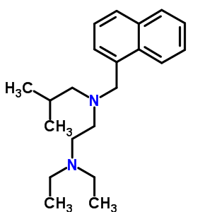 N,N-二乙基-n-(2-甲基丙基)-n-(1-萘甲基)-1,2-乙烷二胺結(jié)構(gòu)式_50341-73-6結(jié)構(gòu)式