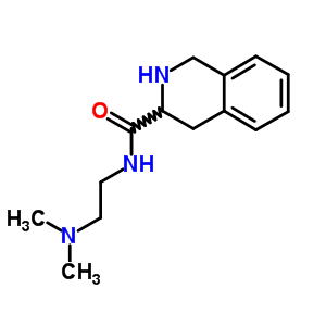 N-[2-(二甲基氨基)乙基]-1,2,3,4-四氫-3-異喹啉羧酰胺結(jié)構(gòu)式_50341-85-0結(jié)構(gòu)式