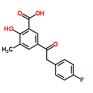 5-[(4-氟苯基)乙?；鵠-2-羥基-3-甲基苯甲酸結(jié)構(gòu)式_50439-08-2結(jié)構(gòu)式