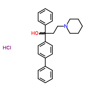 Alpha-(4-聯(lián)苯基)-alpha-苯基-1-哌啶丙醇鹽酸鹽結構式_50910-35-5結構式
