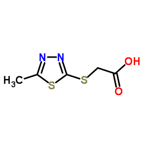 (5-甲基-[1,3,4]噻二唑-2-基磺酰基)-乙酸結(jié)構(gòu)式_50918-26-8結(jié)構(gòu)式