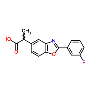 2-(3-氟苯基)-α-甲基-5-苯并噁唑乙酸結(jié)構(gòu)式_51234-75-4結(jié)構(gòu)式