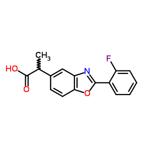 2-(2-氟苯基)-α-甲基-5-苯并噁唑乙酸結(jié)構(gòu)式_51234-77-6結(jié)構(gòu)式