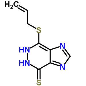 3,5-二氫-7-(2-丙烯-1-基硫代)-4H-咪唑并[4,5-d]吡嗪-4-硫酮結(jié)構(gòu)式_5142-28-9結(jié)構(gòu)式