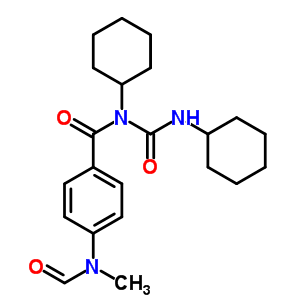 N-環(huán)己基-n-(環(huán)己基氨基甲酰)-4-(甲?；?甲基-氨基)苯甲酰胺結構式_51865-86-2結構式