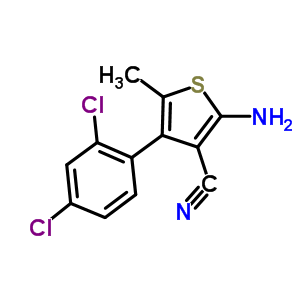 2-氨基-4-(2,4-二氯苯基)-5-甲基噻吩-3-甲腈結(jié)構(gòu)式_519016-78-5結(jié)構(gòu)式