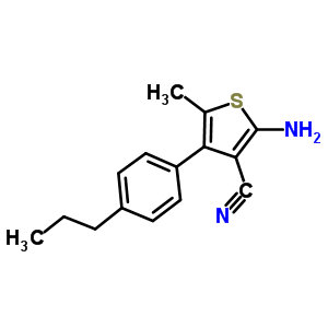 2-氨基-5-甲基-4-(4-丙基苯基)噻吩-3-甲腈結(jié)構(gòu)式_519016-79-6結(jié)構(gòu)式