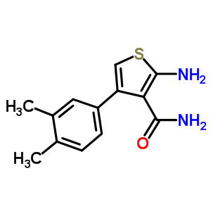 2-氨基-4-(3,4-二甲基苯基)噻吩-3-羧酰胺結(jié)構(gòu)式_519016-86-5結(jié)構(gòu)式