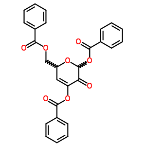 (2r-反式)-(9ci)-2,4-雙(苯甲酰基氧基)-6-[(苯甲?；趸?甲基]-2H-吡喃-3(6h)-酮結(jié)構(gòu)式_52080-38-3結(jié)構(gòu)式