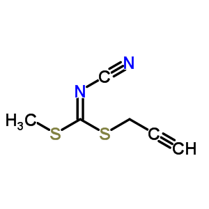 丙-2-炔基氰基二硫代亞氨酸甲酯結(jié)構(gòu)式_52173-99-6結(jié)構(gòu)式