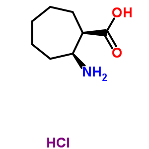 (1R,2s)-(-)-2-氨基環(huán)庚烷羧酸鹽酸鹽結(jié)構(gòu)式_522644-07-1結(jié)構(gòu)式