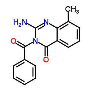 2-氨基-3-苯甲?；?8-甲基-喹唑啉-4-酮結(jié)構(gòu)式_52393-76-7結(jié)構(gòu)式