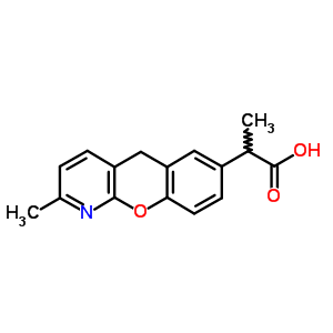 Alpha,2-二甲基-5H-(1)苯并吡喃并(2,3-b)吡啶-7-乙酸酯結(jié)構(gòu)式_52549-42-5結(jié)構(gòu)式