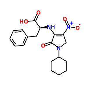 N-(4-硝基-1-環(huán)己基-2-氧代-3-吡咯啉-3-基)苯丙氨酸結構式_52555-26-7結構式