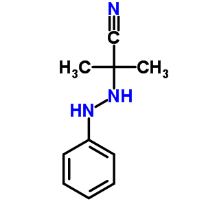 2-甲基-2-(2-苯肼基)丙腈結構式_52722-61-9結構式