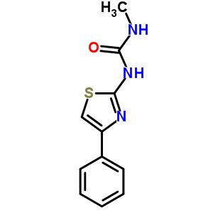 1-甲基-3-(4-苯基噻唑-2-基)脲結(jié)構(gòu)式_52968-02-2結(jié)構(gòu)式