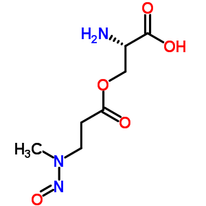 O-(n-亞硝基-n-甲基-beta-丙氨酰基)-l-絲氨酸結(jié)構(gòu)式_52977-61-4結(jié)構(gòu)式